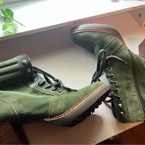 Green Suede Women’s Boots